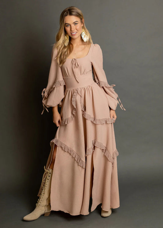 Women Long Sleeved Boho Dress