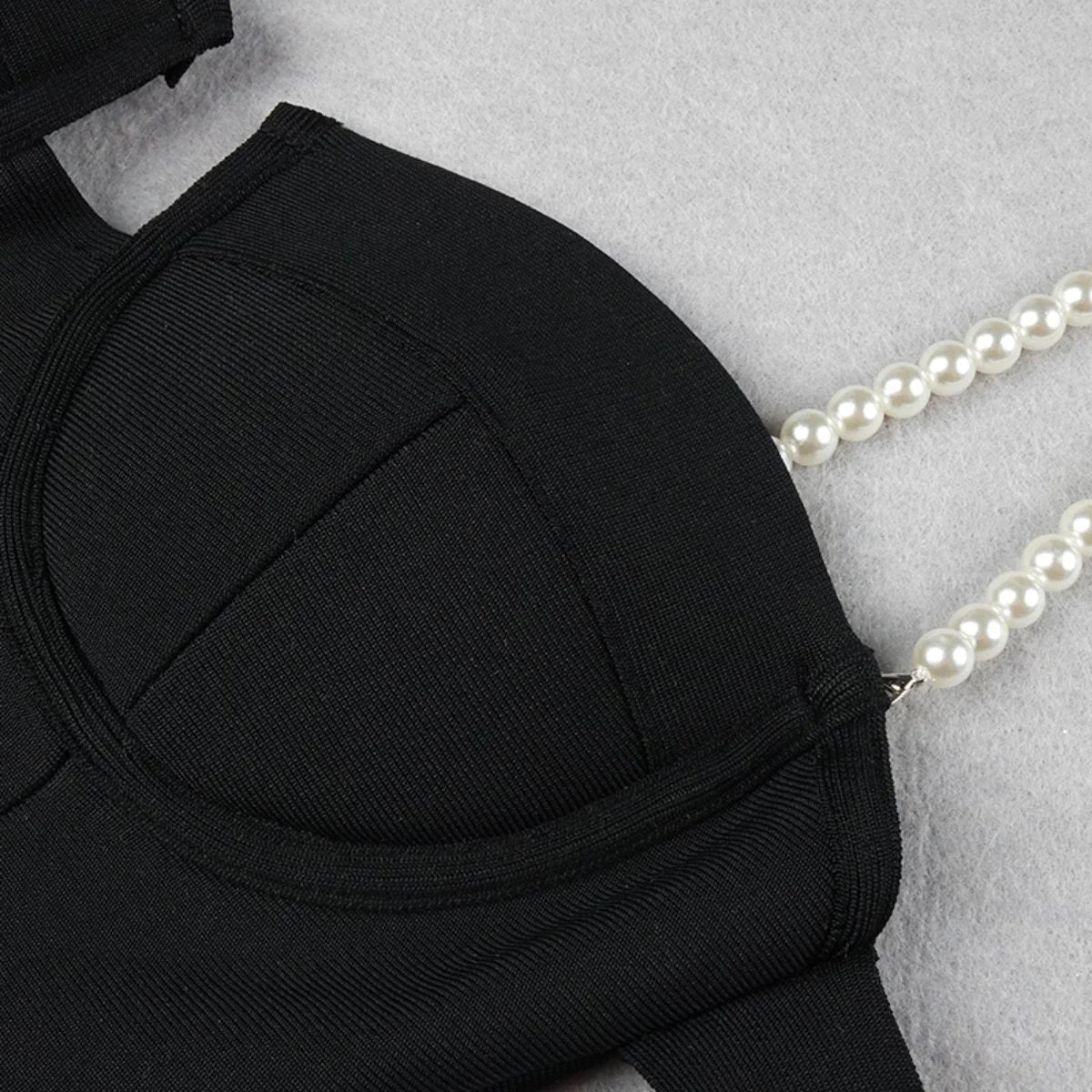 Women Sexy Bandage Midi Dress In Black