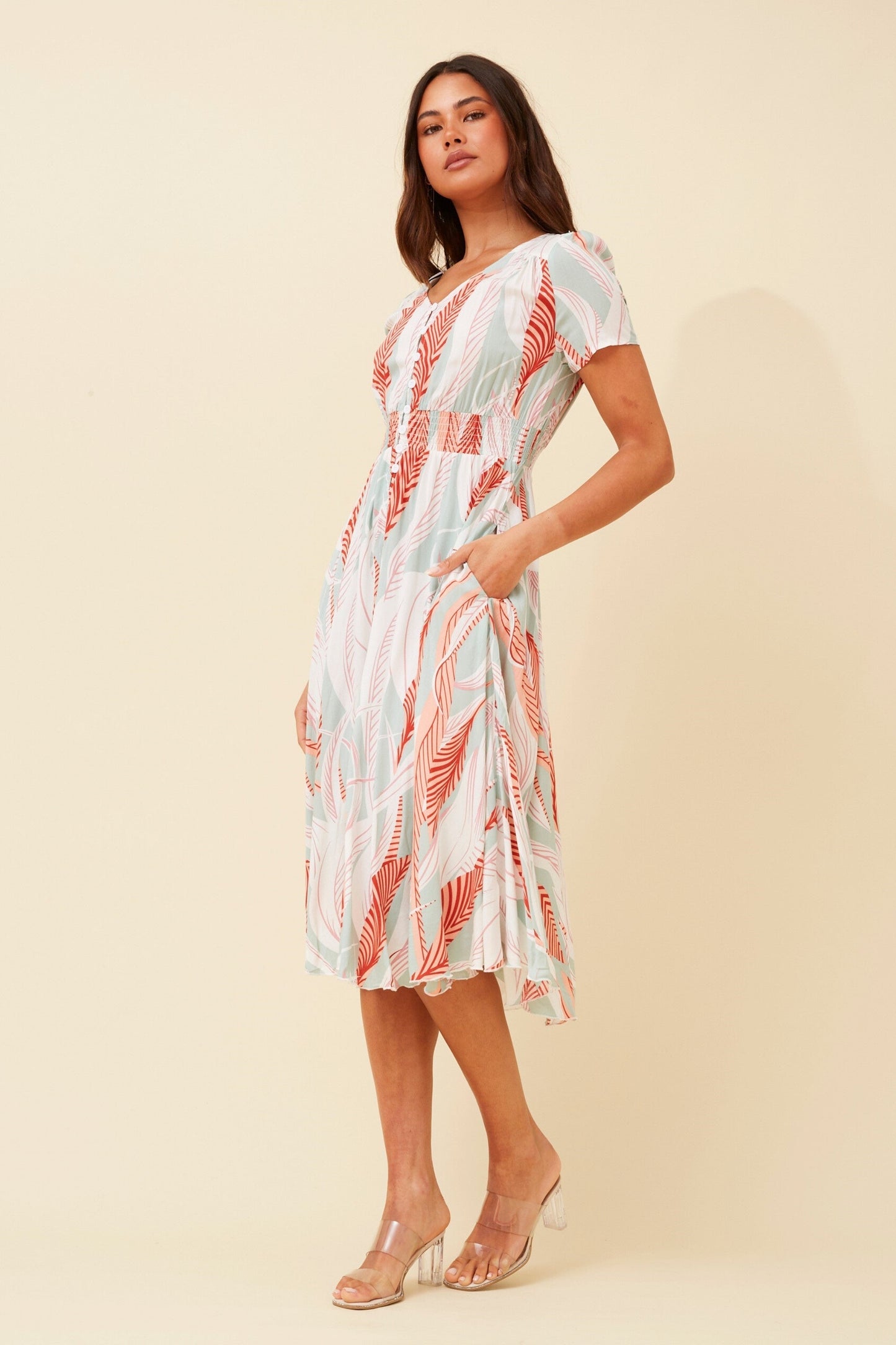 Women's short sleeved maxi midi boho dress