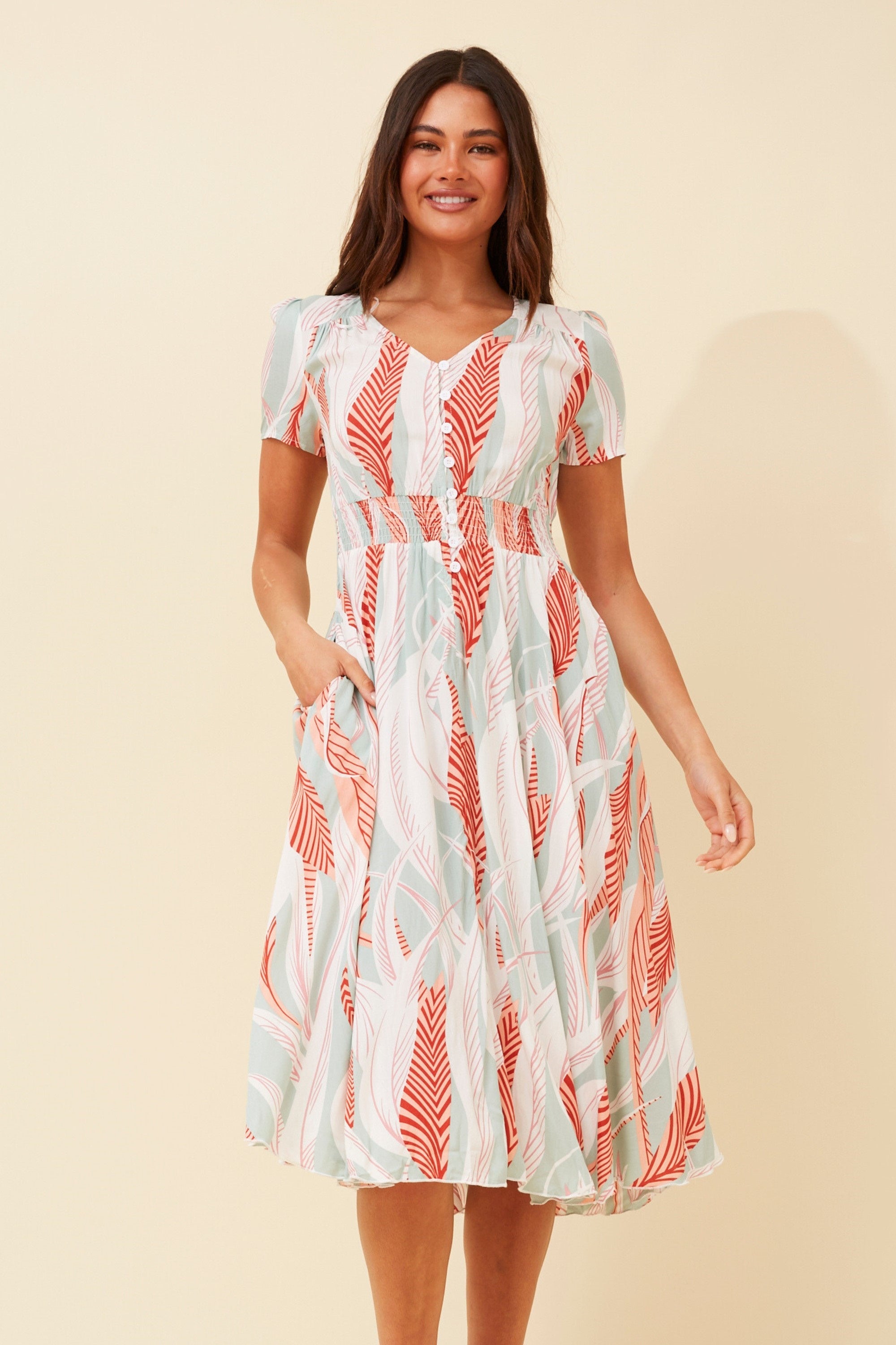 Women's short sleeved maxi midi boho dress