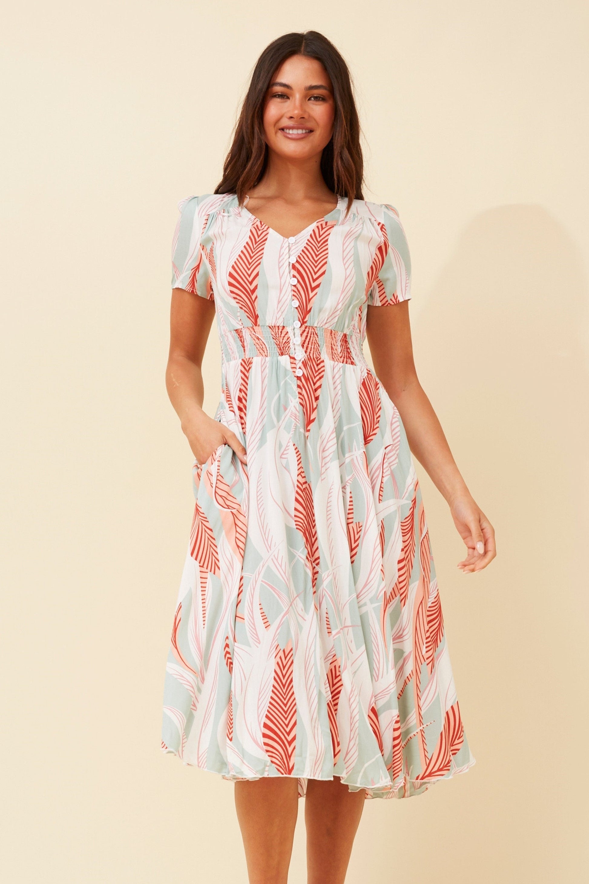 Women's short sleeved maxi midi boho dress